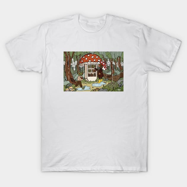 Goblincore Aesthetic Dark Academia Frog House T-Shirt by Hiep Nghia